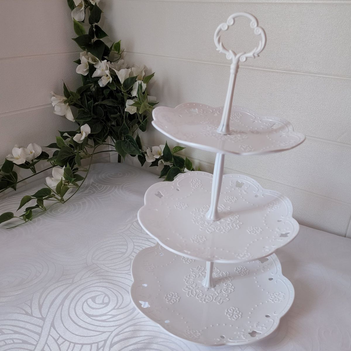 GENERICO - Pack 2 Porta Cupcakes 3 Pisos Tipo Pirámide