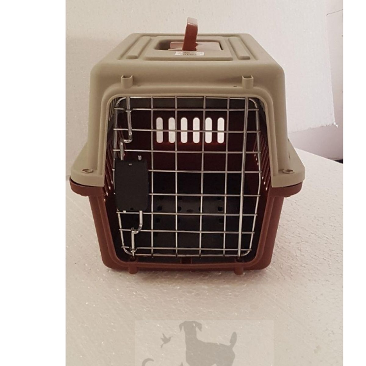 GENERICO - Jaula Transportadora Kennel Perro 58x37x35cm Marron