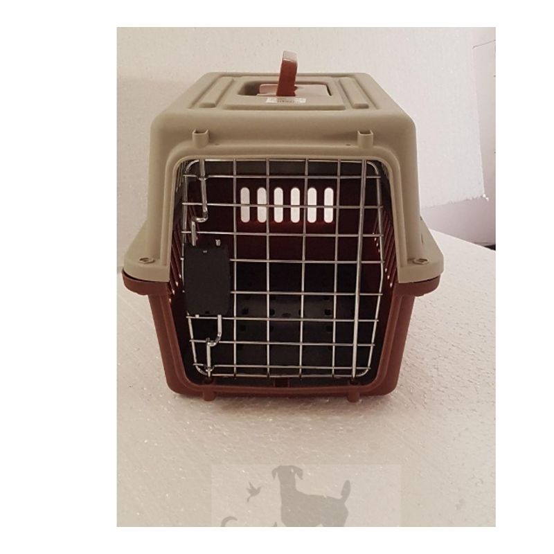GENERICO - Jaula Transportadora Kennel Perro 58x37x35cm Marron