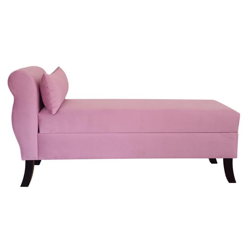 GENERICO - Banqueta Baúl New Diva Color Palo Rosa