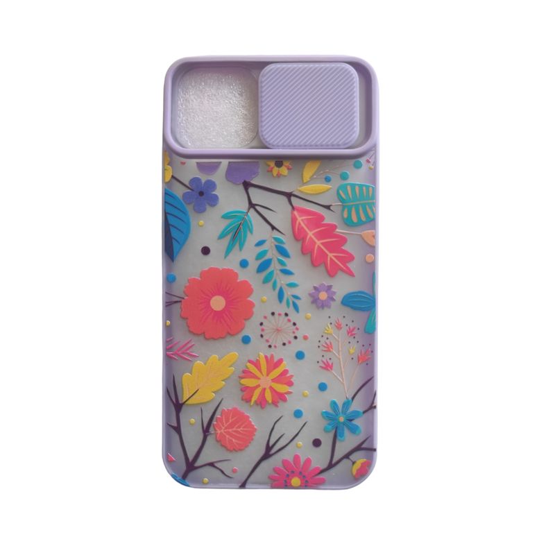 GENERICO - Carcasa Diseño Floral Para Iphone 13 - Lila