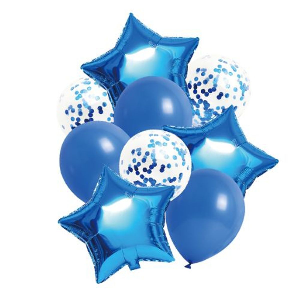 GENERICO - Globo Diseño Estrella Redondo Color Azul Latex