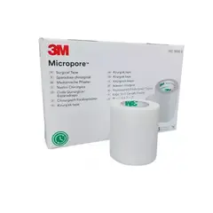 3M - Pack X 6 Cinta Tela Micropore 5cm X 9.1m Blanca Caja X 6
