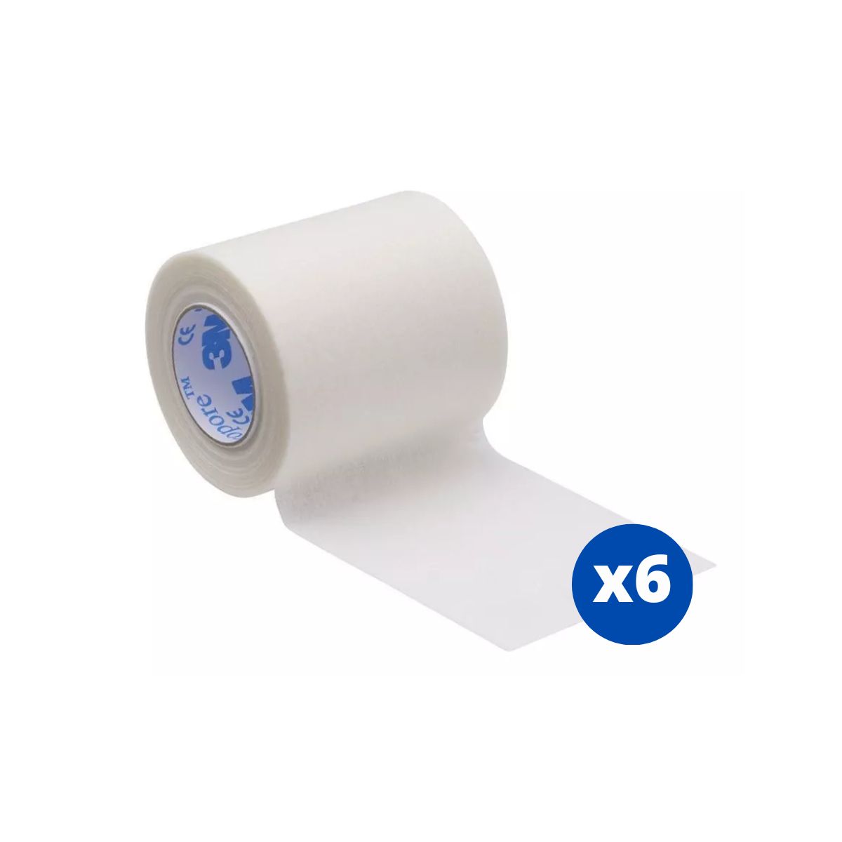 3M - Pack X 6 Cinta Tela Micropore 3m 5cm X 9.1m Blanca Caja X 6