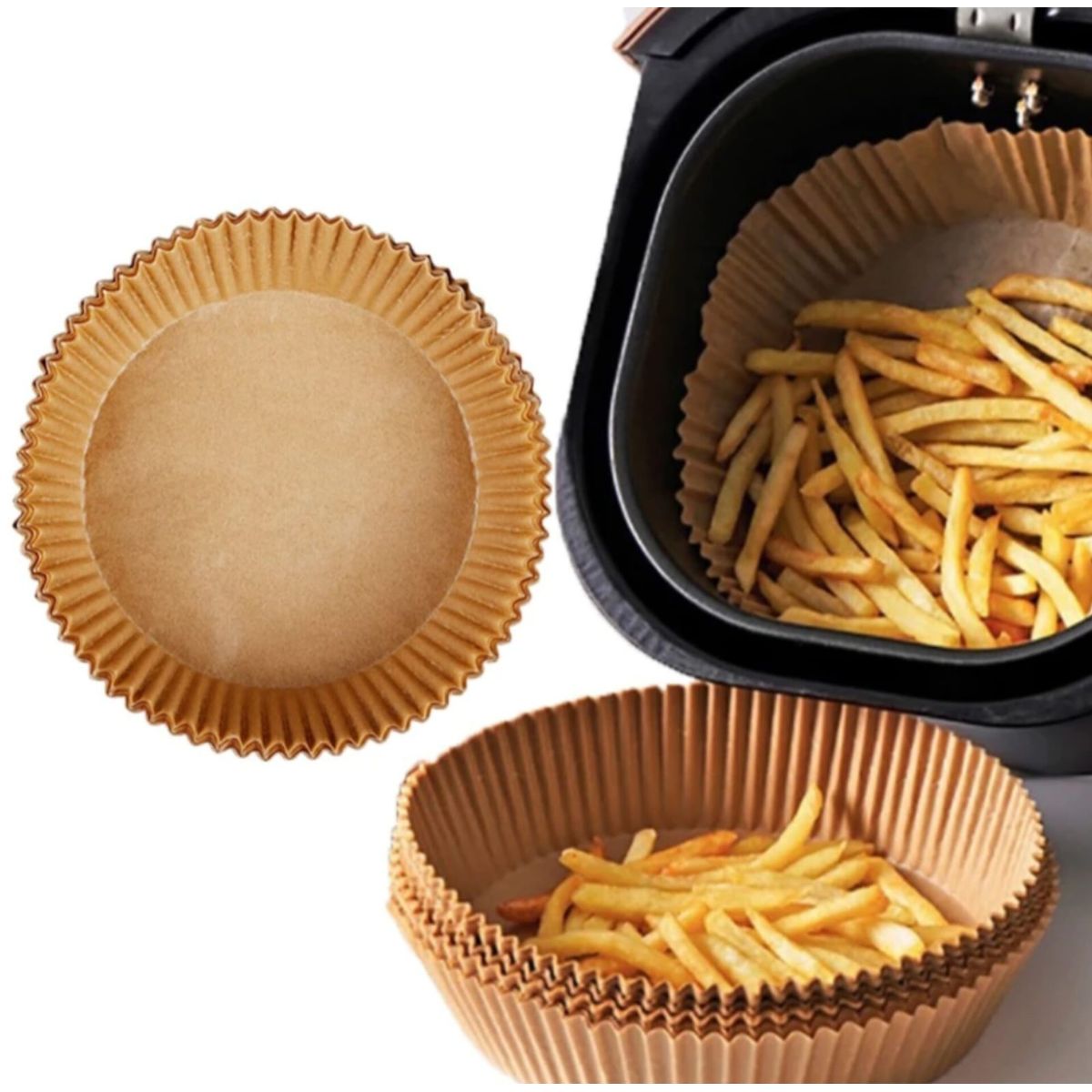 GENERICO - Protector AIRFRYER Forro Papel Antiadherente Freidora 50UND