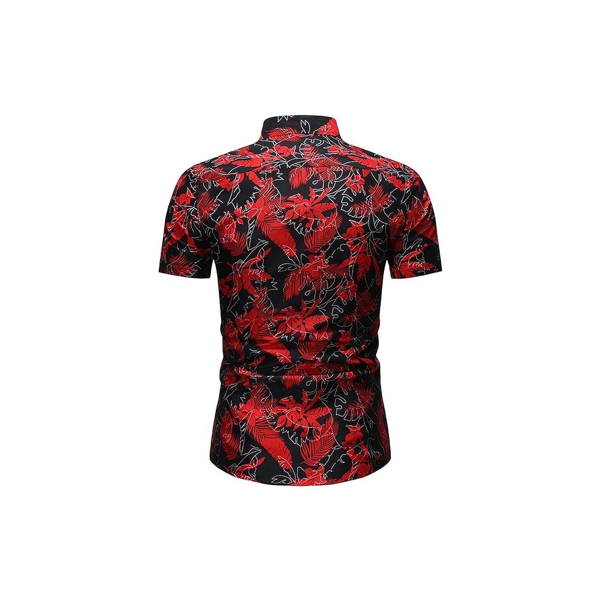 EDWINAYY - Camisa Hombre Con Estampado De Flores Verano Informal