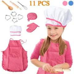 EDWINAYY - Set Delantal De Cosplay + Gorro De Chef Para Cocinar 11 Piez