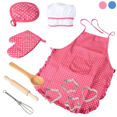 Imagen 2 del producto Set Delantal De Cosplay + Gorro De Chef Para Cocinar 11 Piez