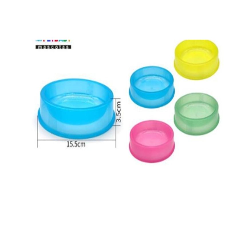 GENERICO - Bowl Para Perro Comida Color Azul Redondo 15cm