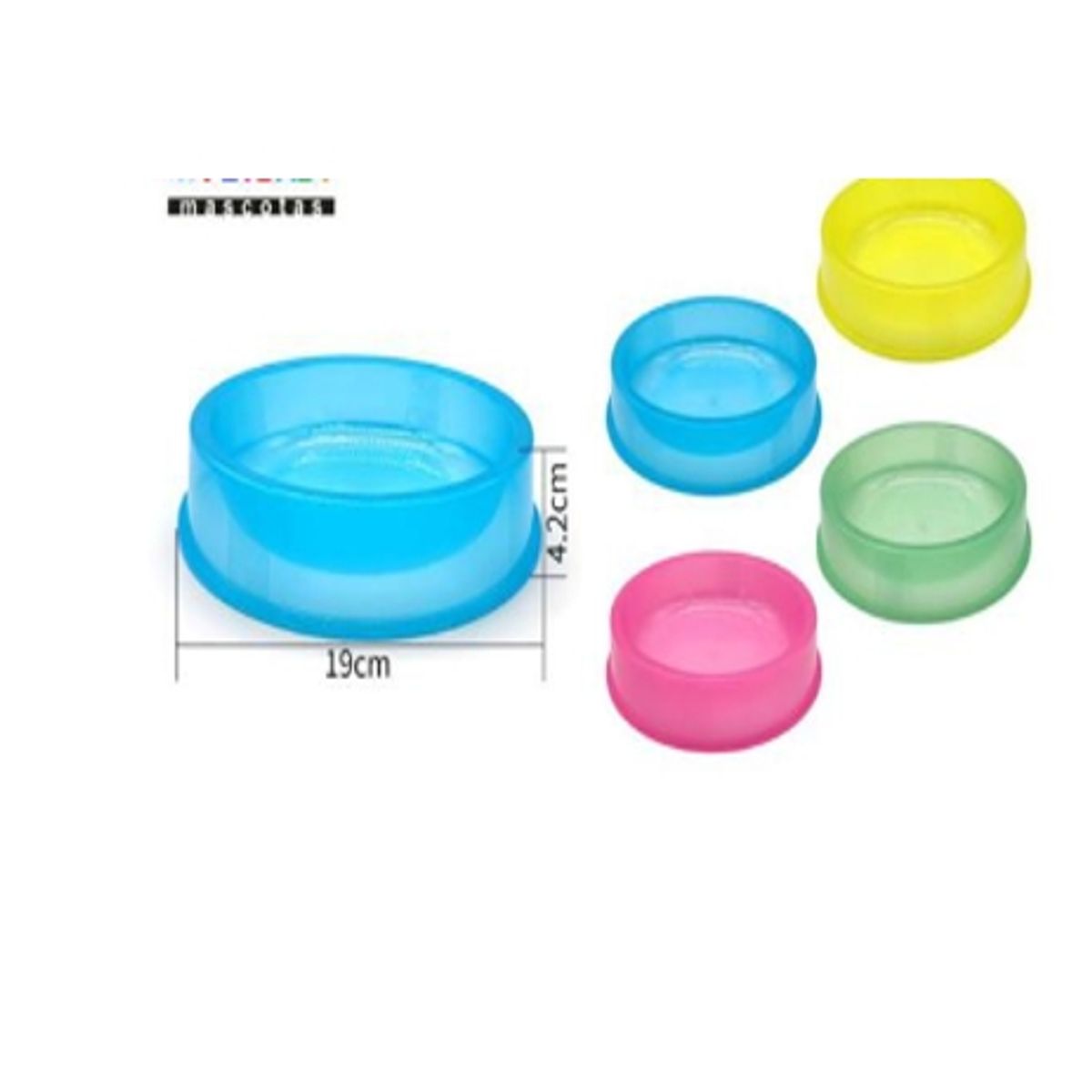 GENERICO - Bowl Para Perro Comida Color Azul Redondo 19cm