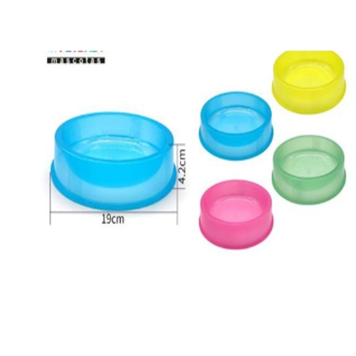 GENERICO - Bowl Para Perro Comida Color Verde Redondo 19cm