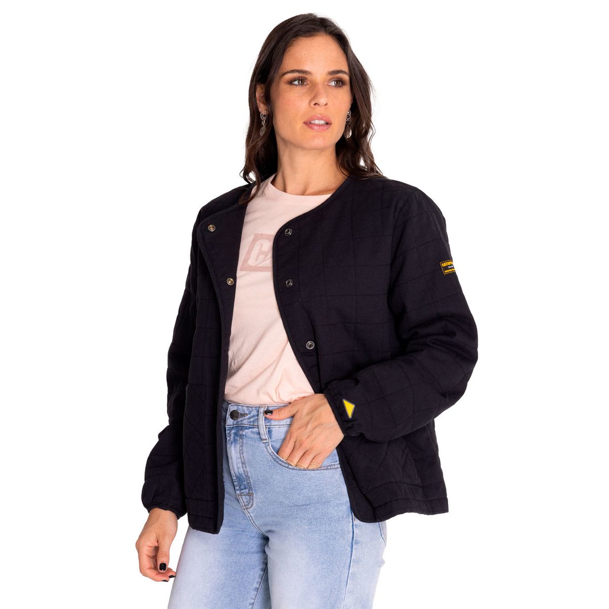 CAT - Chaqueta Mujer Heritage Lightweight Quilted Negro CAT