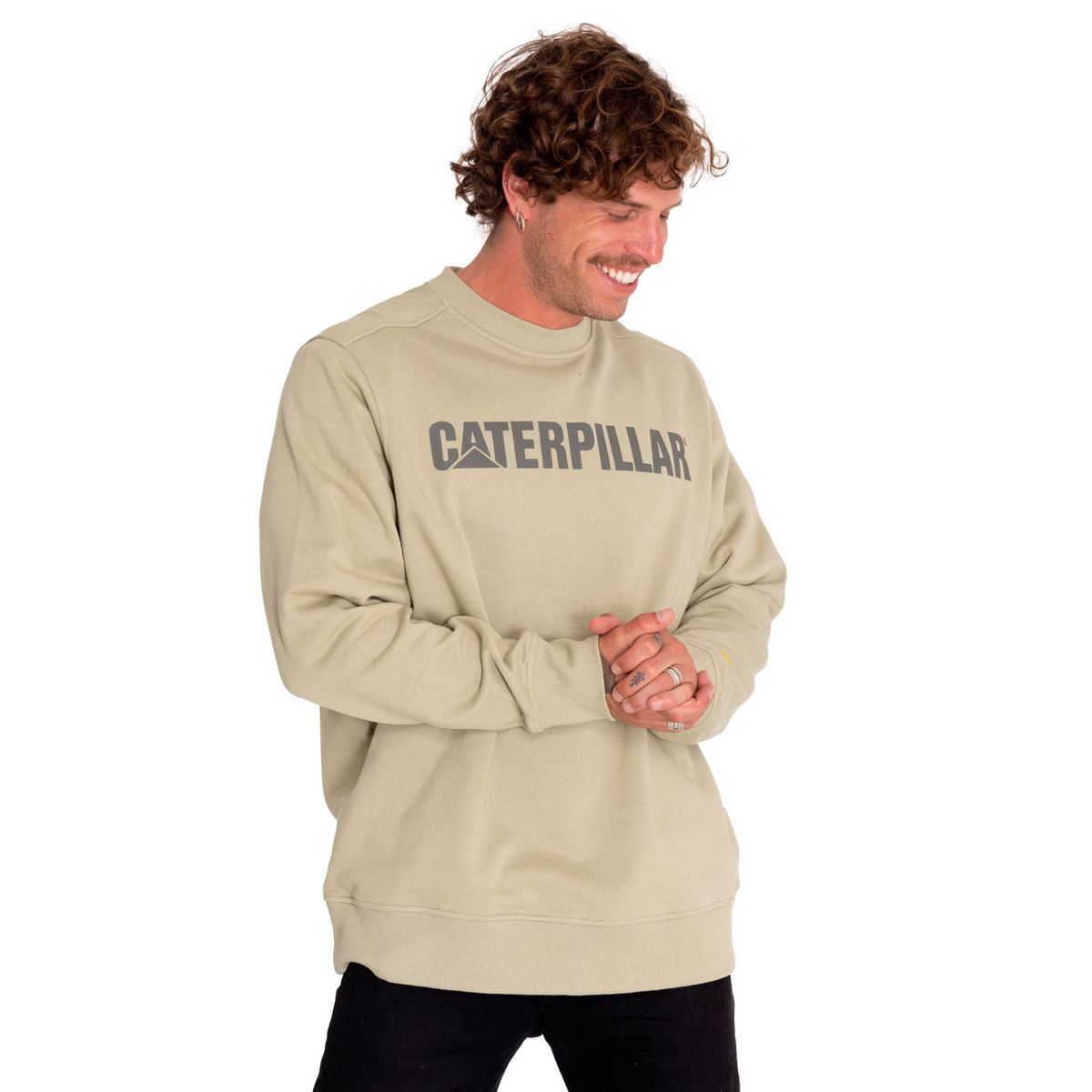 CAT - Polerón Mujer Logo Crewneck Sweatshirt Verde CAT