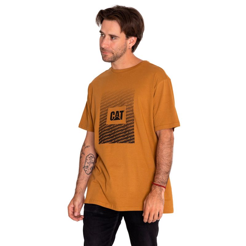 CAT - Polera Manga Corta Hombre Workwear Graphic Café CAT