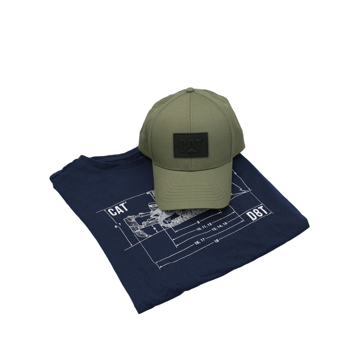 CAT - Pack Polera Hombre Blue Print + Jockey Multicolor CAT