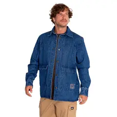 CAT - Chaqueta Unisex Rigid Denim Heavy Overshirt Azul