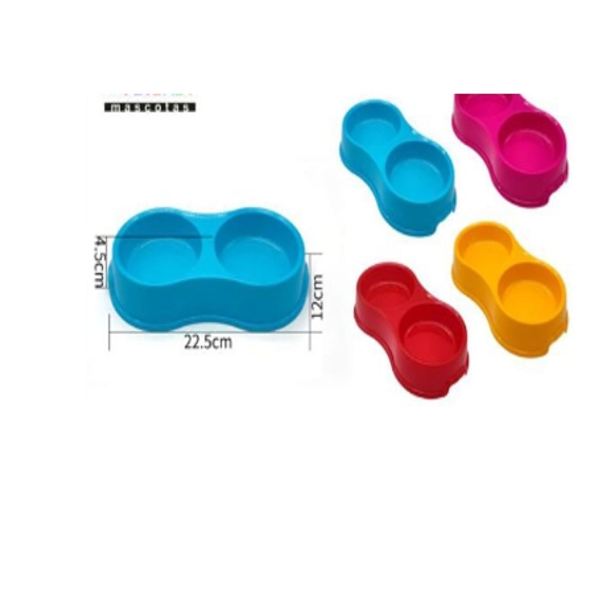 GENERICO - Bowl Para Perro Comida Color Rojo Redondo 22cm