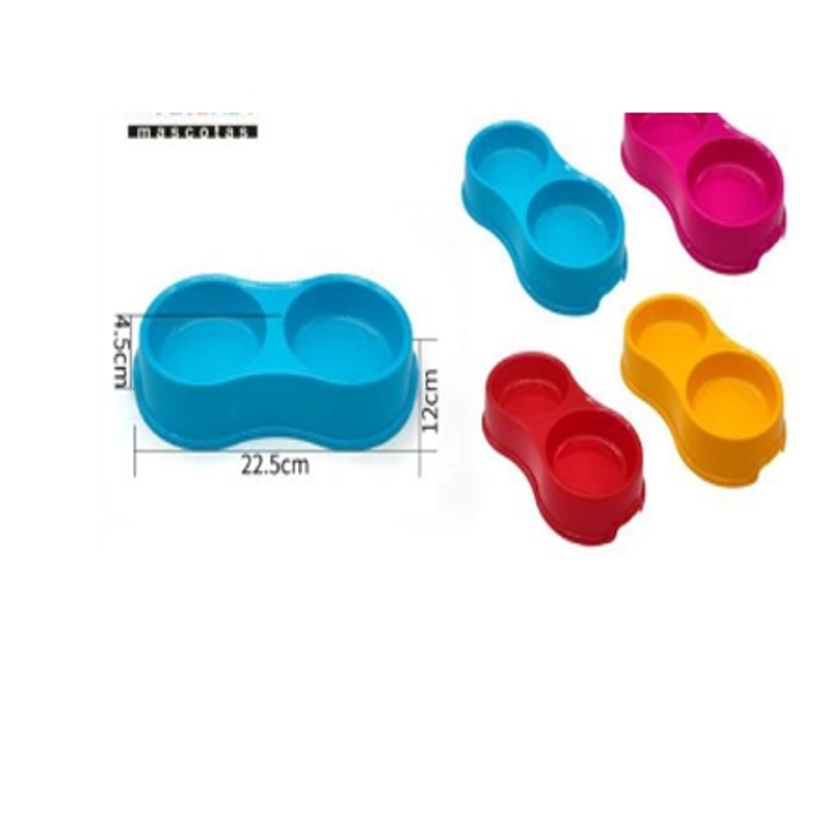 GENERICO - Bowl Para Perro Comida Color Azul Redondo 22cm