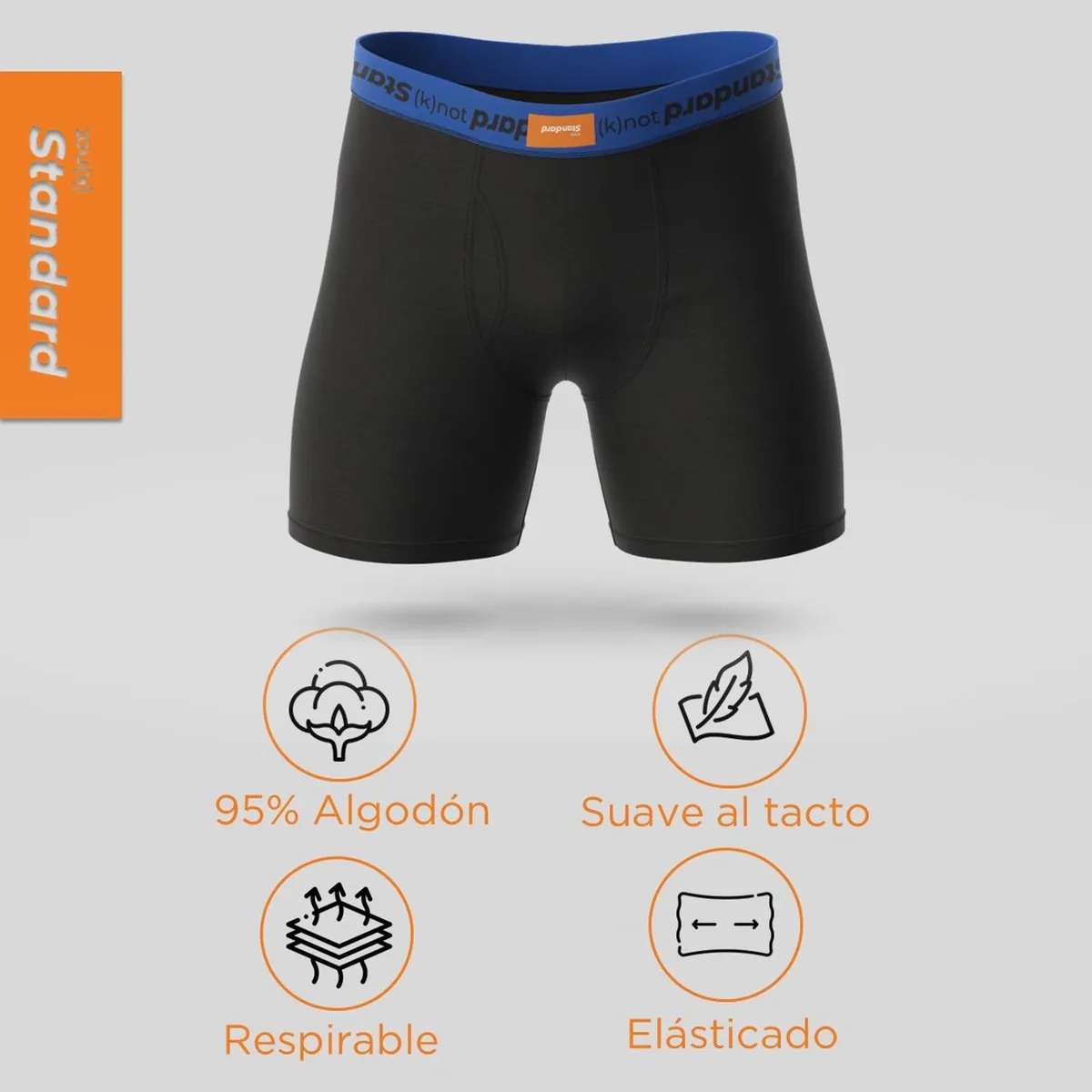 STANDARD - Boxer Hombre Algodon Calzoncillos Standard Pack de 3