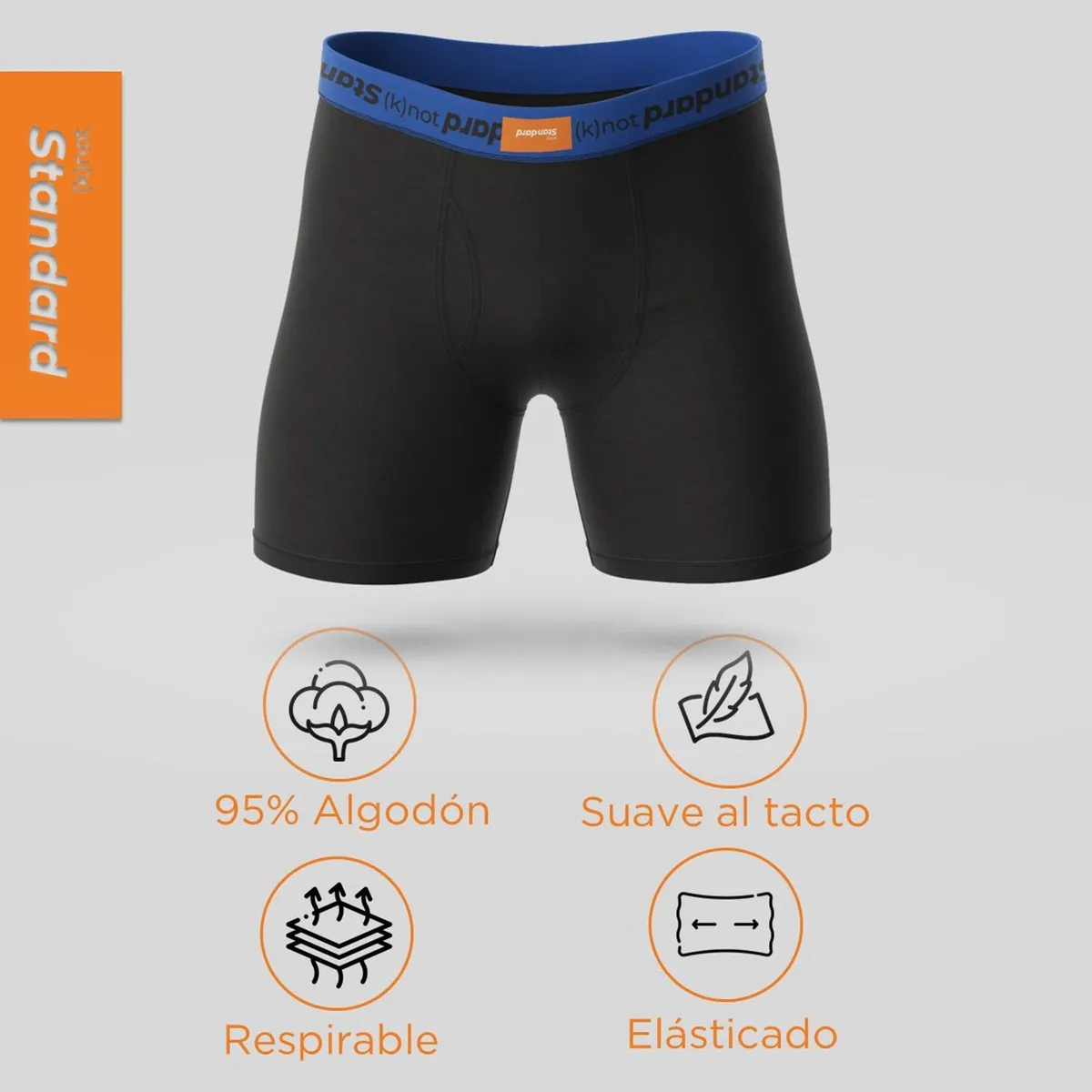 STANDARD - Boxer Hombre Algodon Calzoncillos Standard Pack de 3