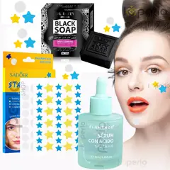 GENERICO - Serum Facial Jabon Limpiador Parches Antiacne kit