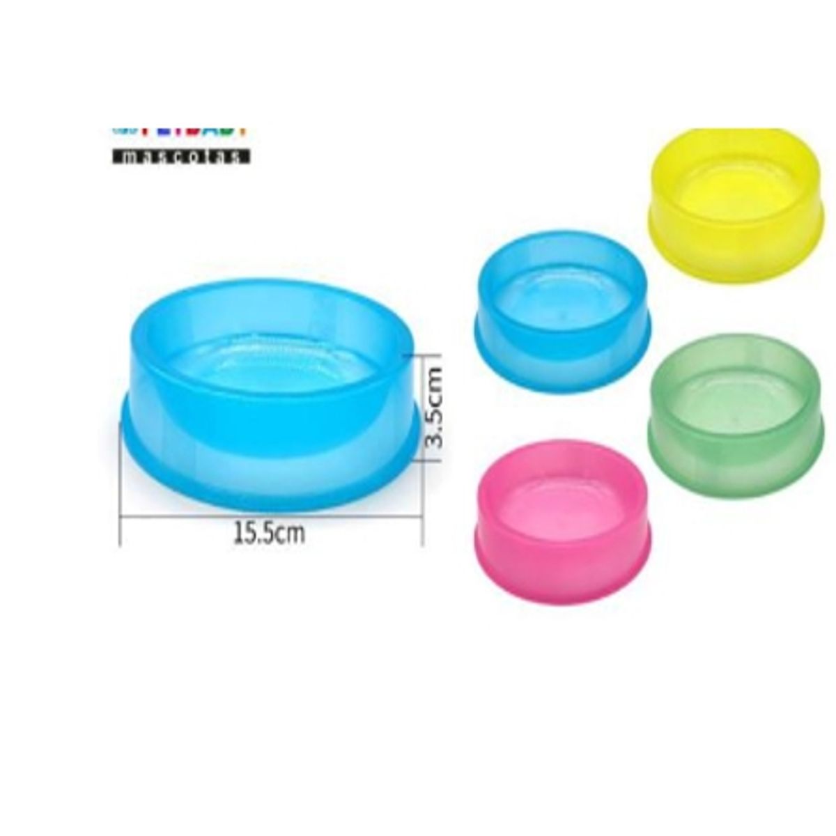 GENERICO - Bowl Para Perro Comida Color Amarillo Redondo 15cm