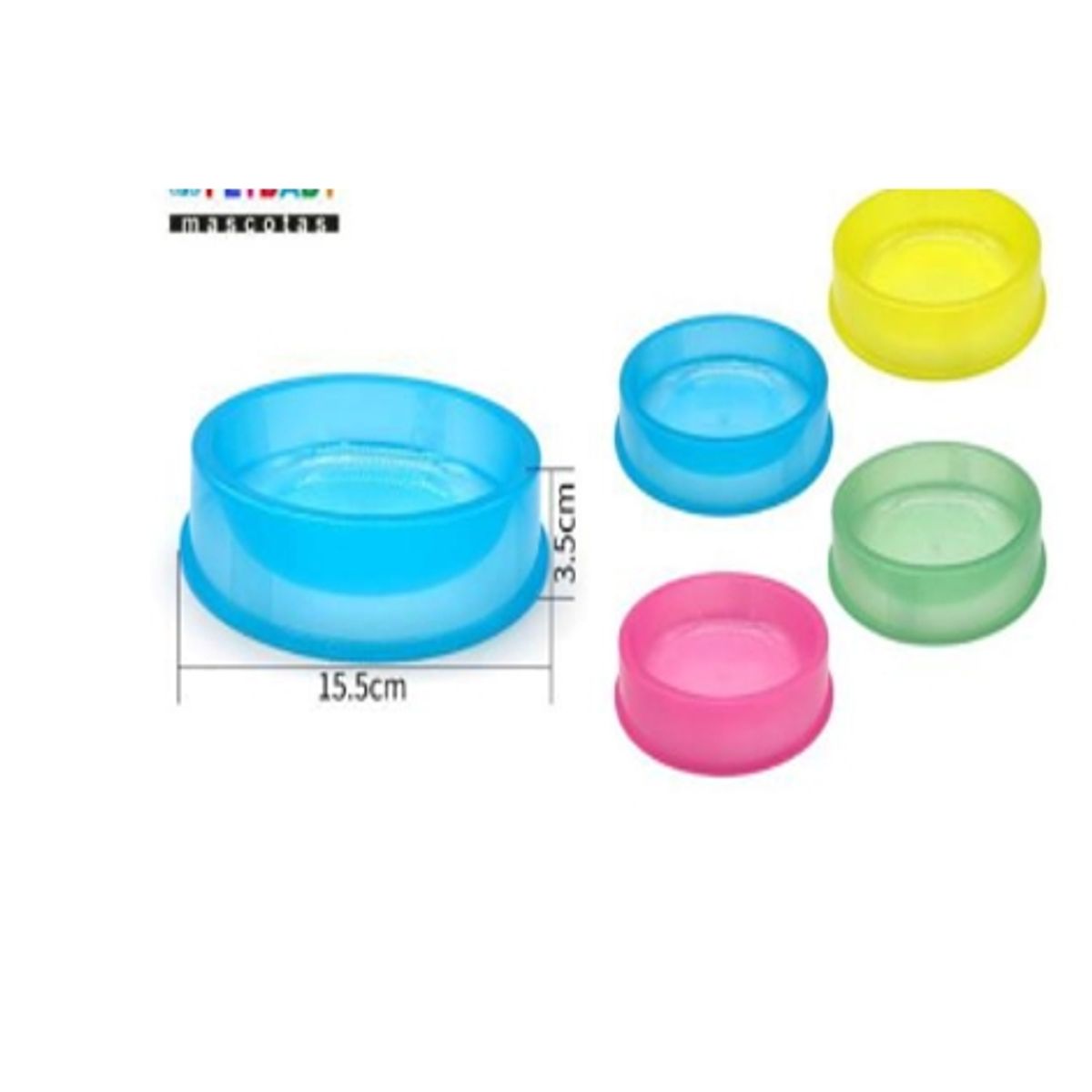 GENERICO - Bowl Para Perro Comida Color Amarillo Redondo 15cm