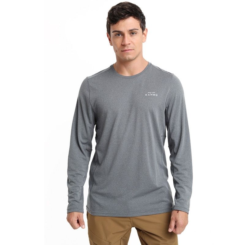 KANNU - Polera Deportiva Coñaripe Kannu Hombre Gris