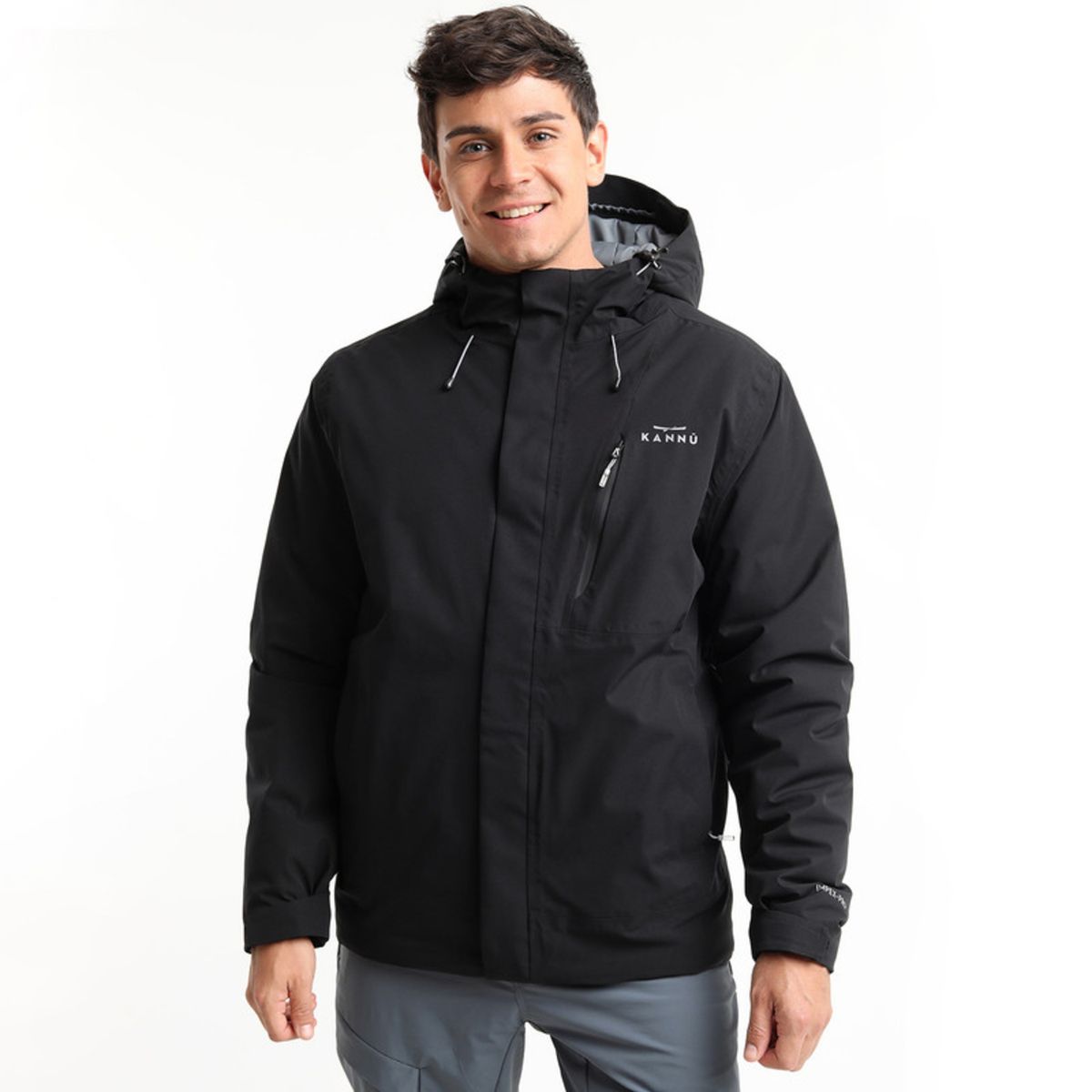 KANNU - Parka Térmica Impermeable Octay Hombre Negro KANNU
