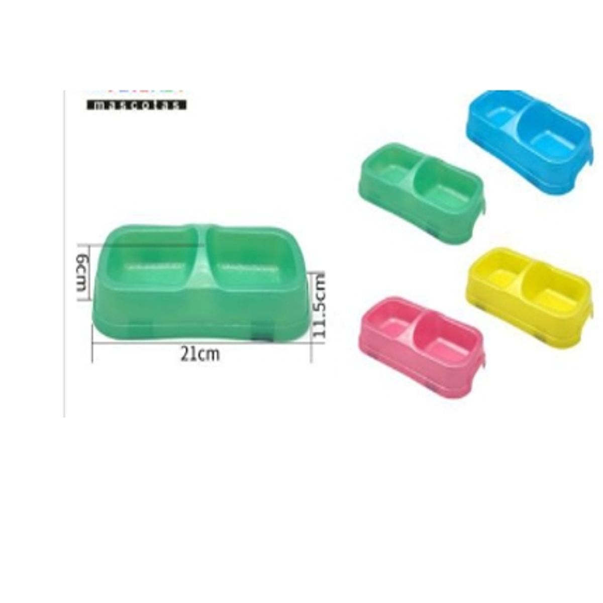 GENERICO - Bowl Para Perro Comida Color Verde  21cm