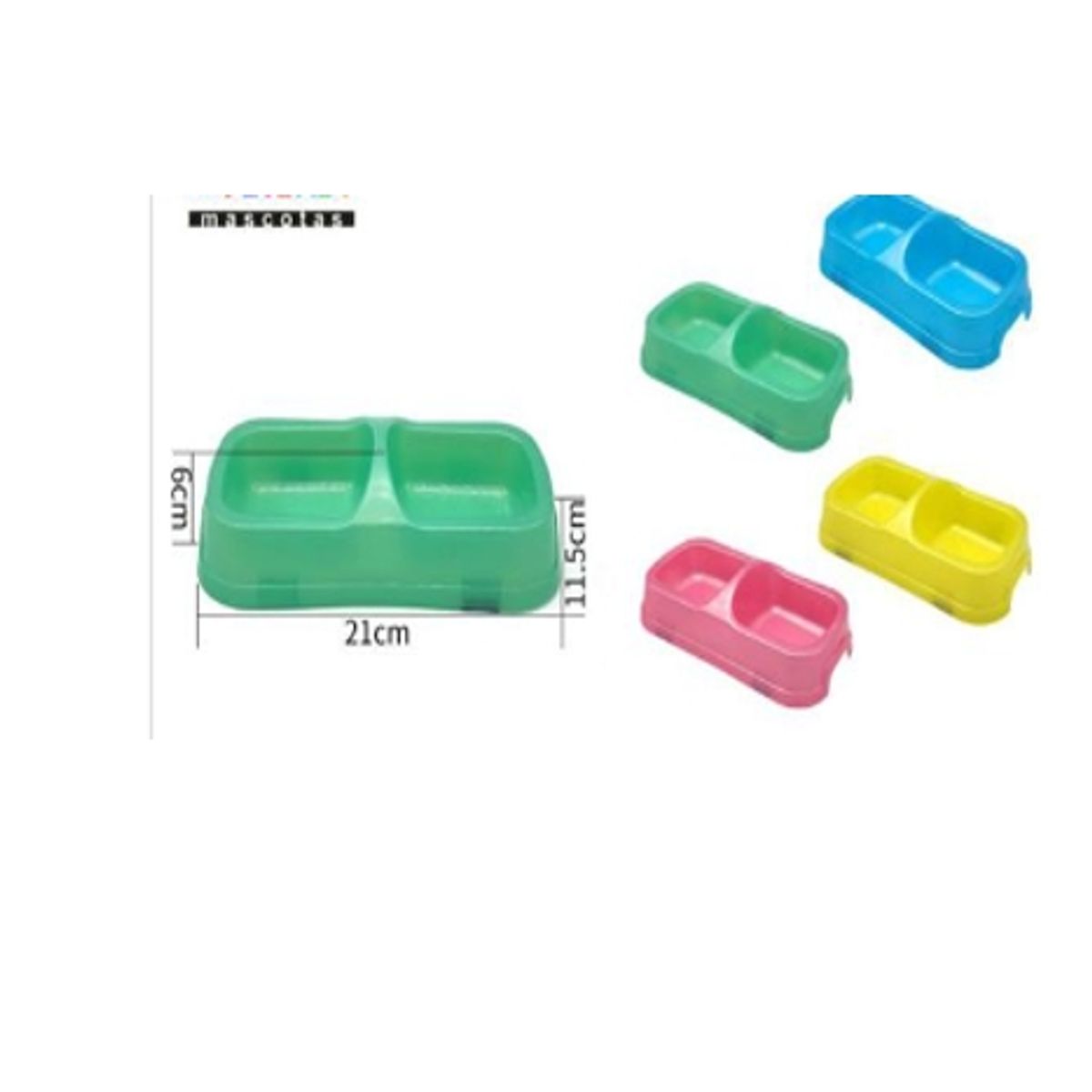 GENERICO - Bowl Para Perro Comida Color Verde  21cm