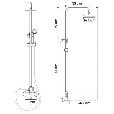 Imagen 2 del producto Columna de Ducha con Monomando 3 Funciones