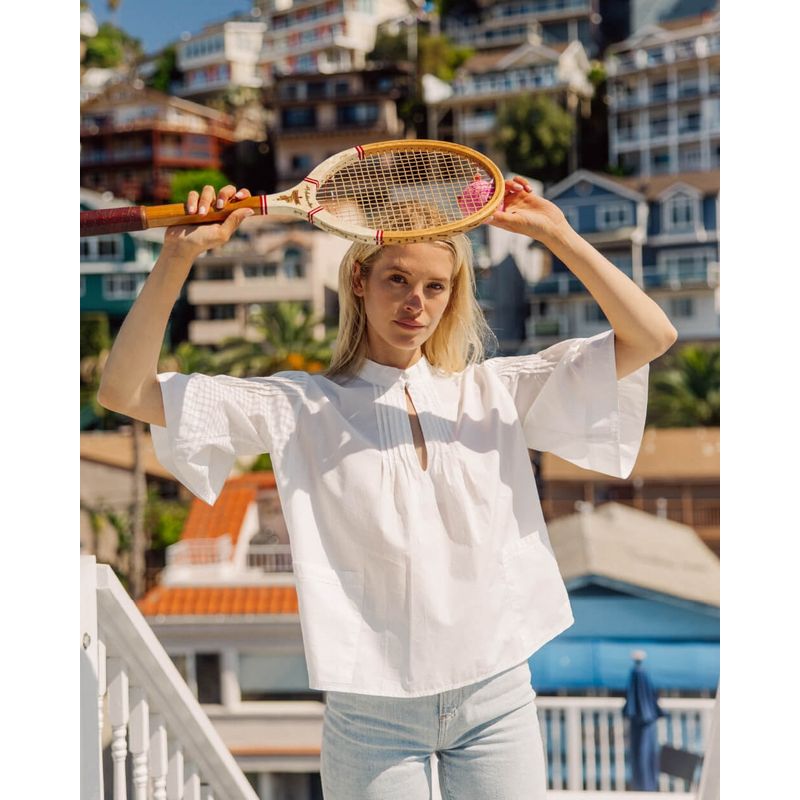 URCO - Blusa Mujer de Algodón Sand White Urco