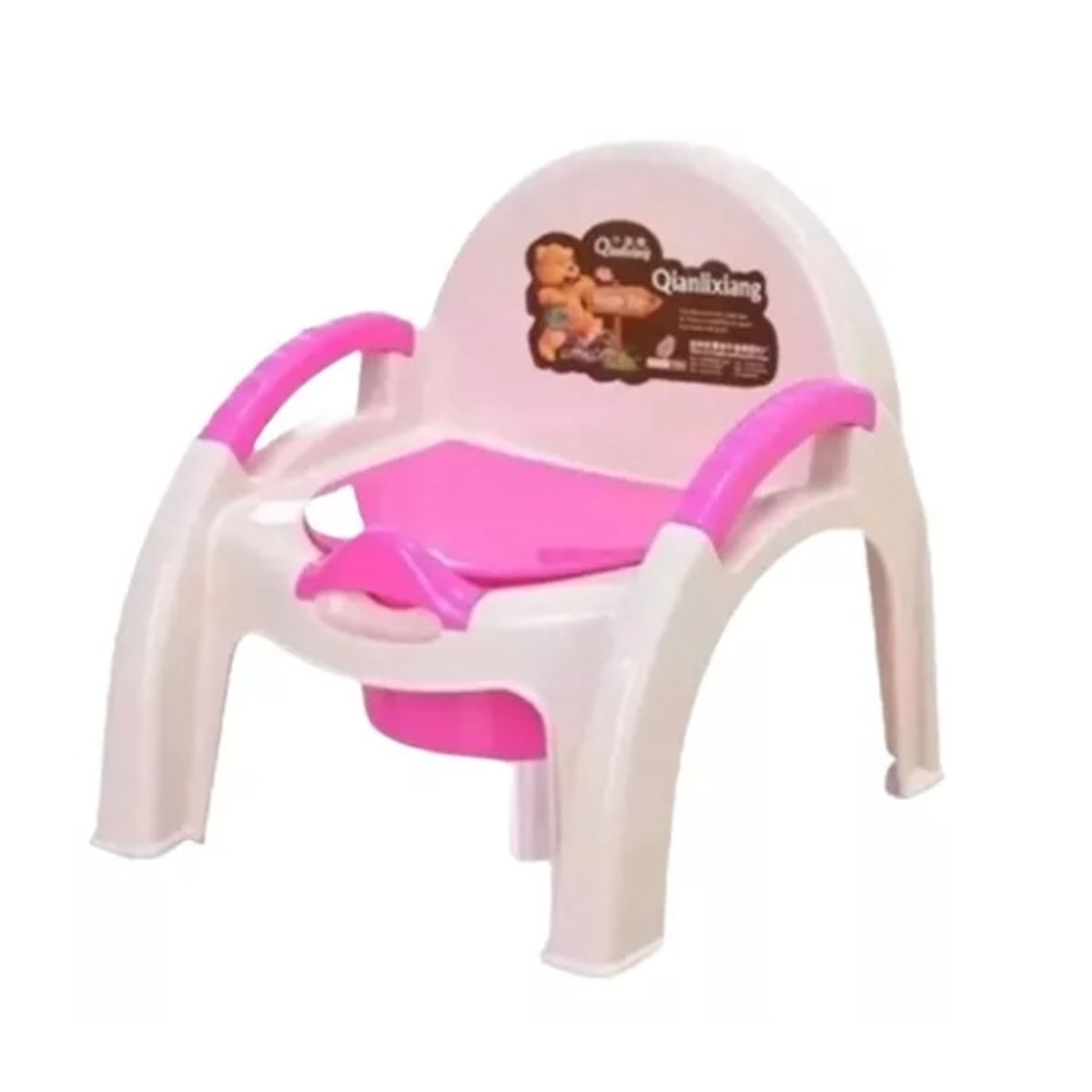 GENERICO - Silla Pelela Bacinica Portatil Infantil Con Espaldar Rosada