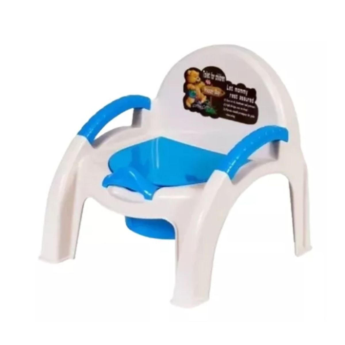 GENERICO - Silla Pelela Bacinica Portatil Infantil Con Espaldar Azúl