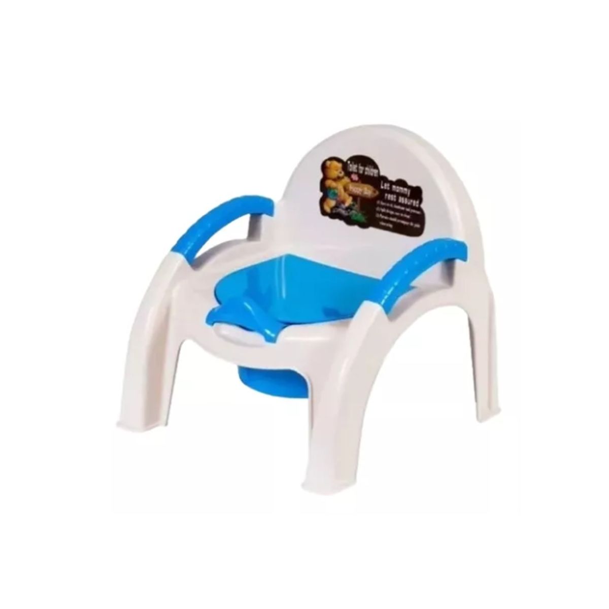 GENERICO - Silla Pelela Bacinica Portatil Infantil Con Espaldar Azúl