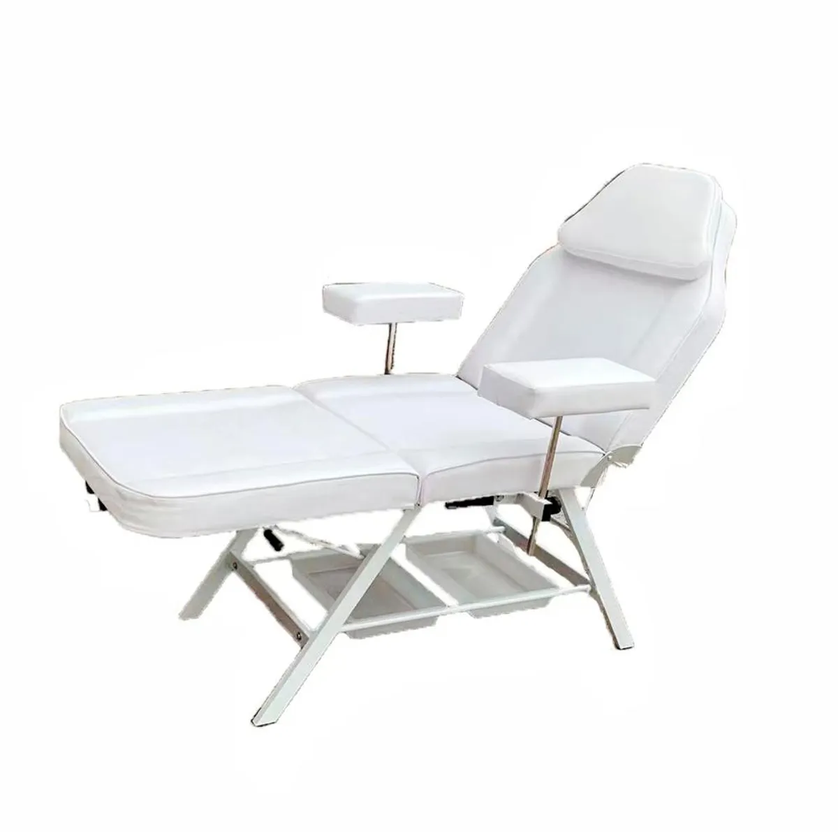 DETODOYMAS - Sillón Camilla Reclinable Tatuajes D5 - Blanco