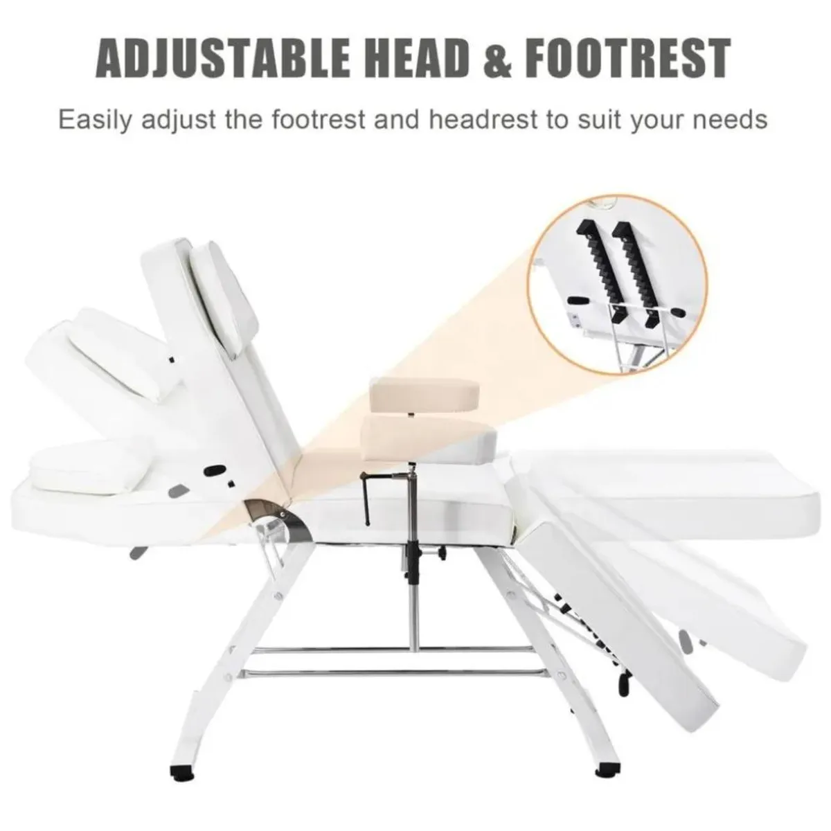 DETODOYMAS - Sillón Camilla Reclinable Tatuajes D4 - Negro