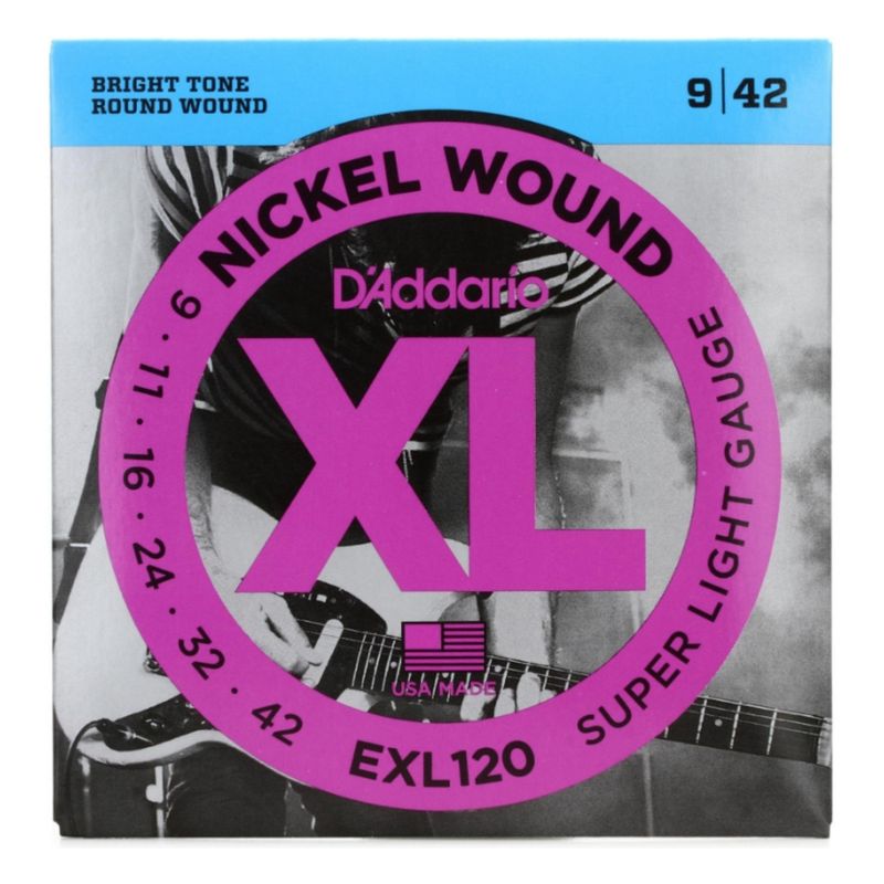 DADDARIO - Set 6 Cuerdas para Guitarra Eléctrica 9/42 D'Addario EXL 120
