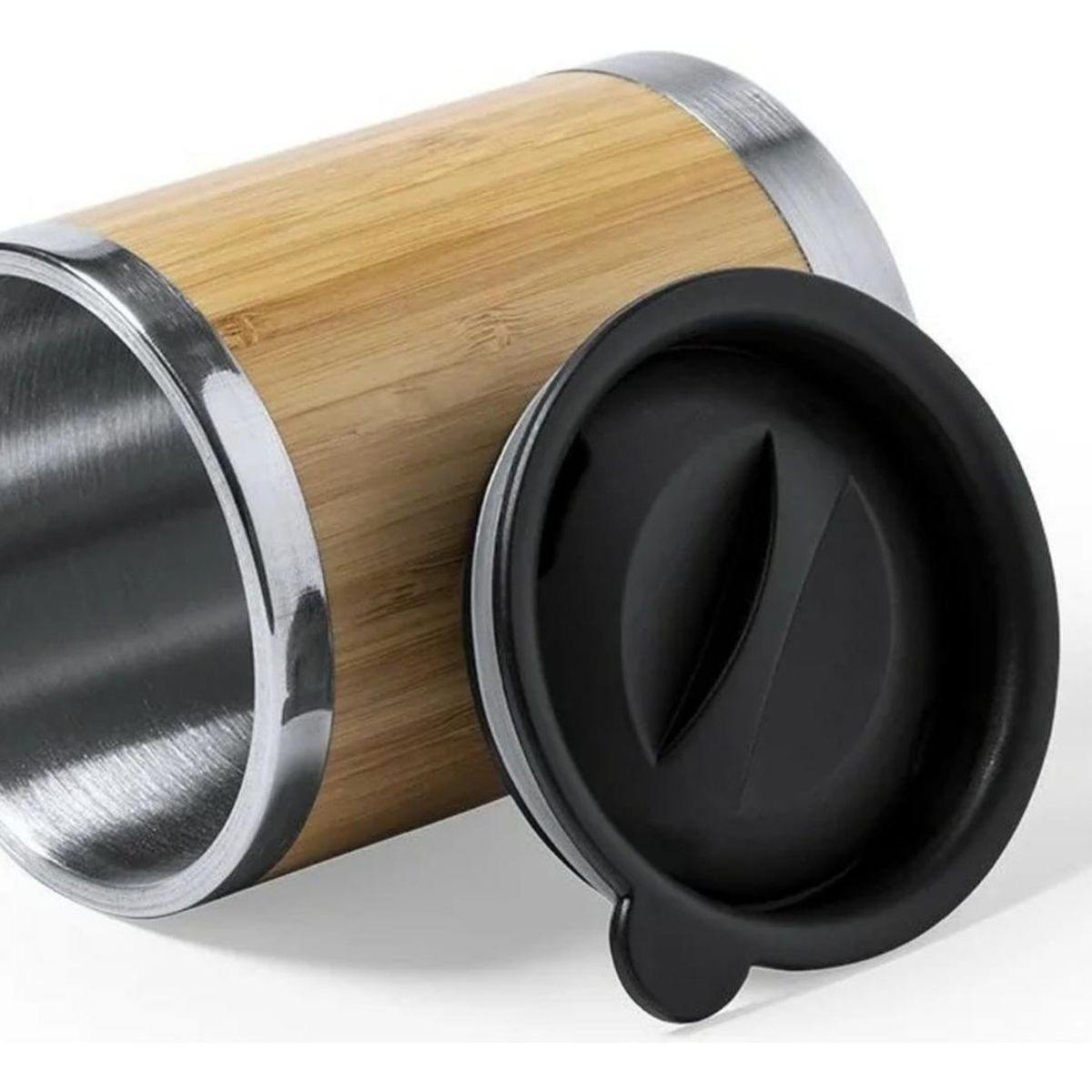 IMPORTCLICK - Vaso MUG Tapa Acero Bambú Lubon 300 ML IMPORTCLICK