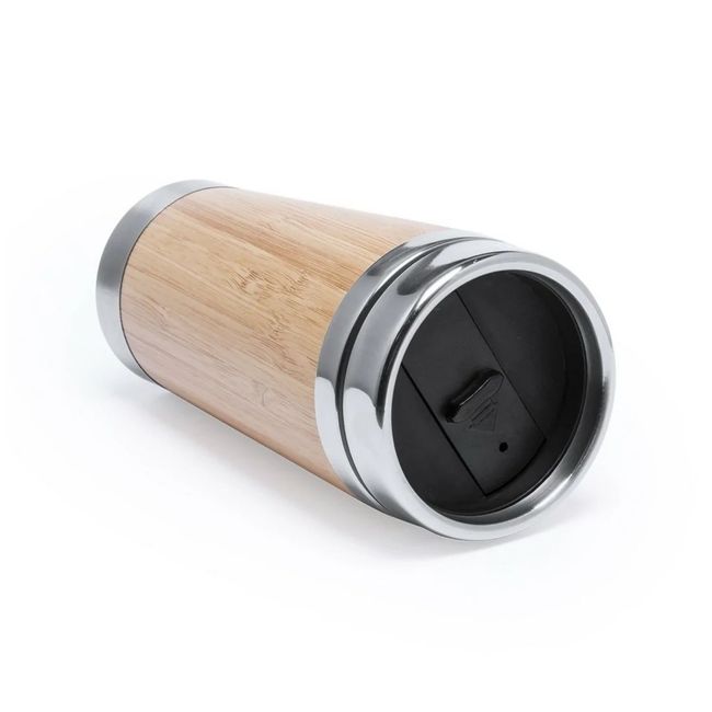 IMPORTCLICK - Vaso MUG Tapa Acero Bambú Ariston 500 ML IMPORTCLICK