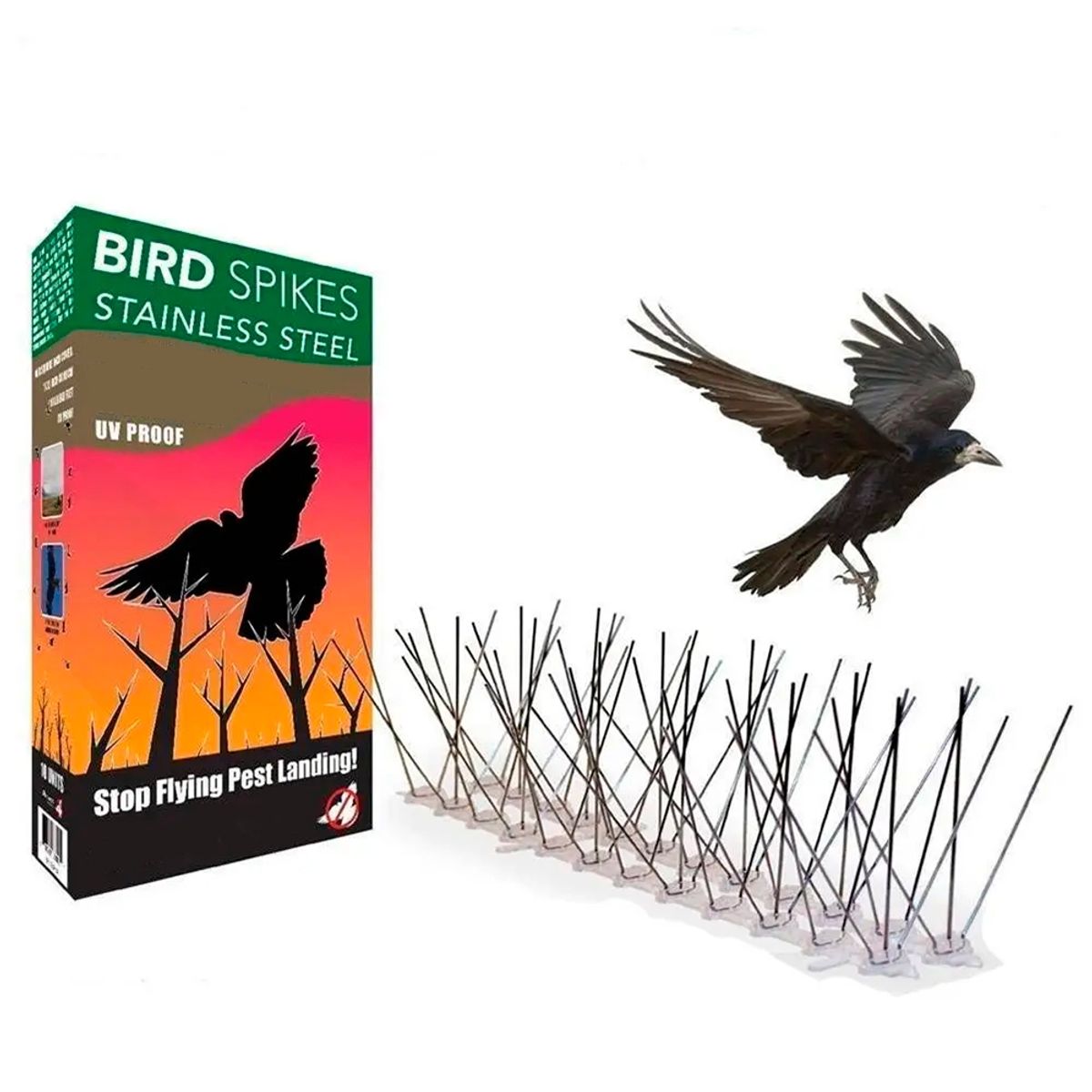 GENERICO - Espanta Palomas Pack X5 Púas Repelente Ahuyentador antipaloma