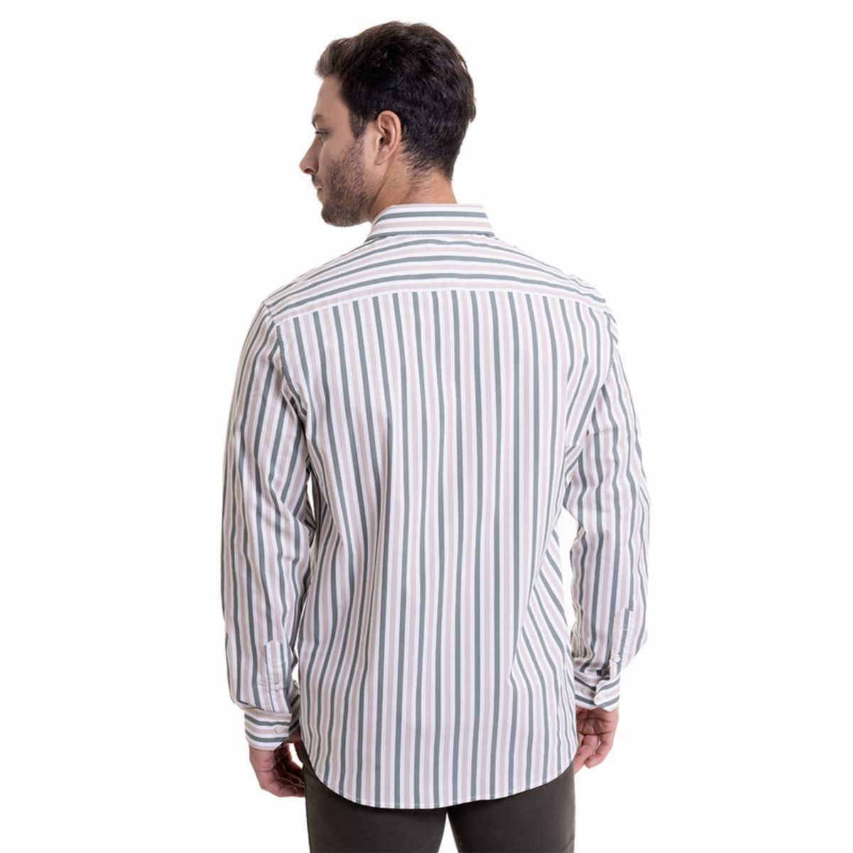 MCGREGOR - Camisa Rayas Comfort Fit Verde claro MCGREGOR