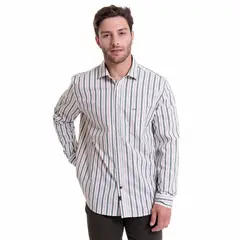 MCGREGOR - Camisa Rayas Comfort Fit Verde claro