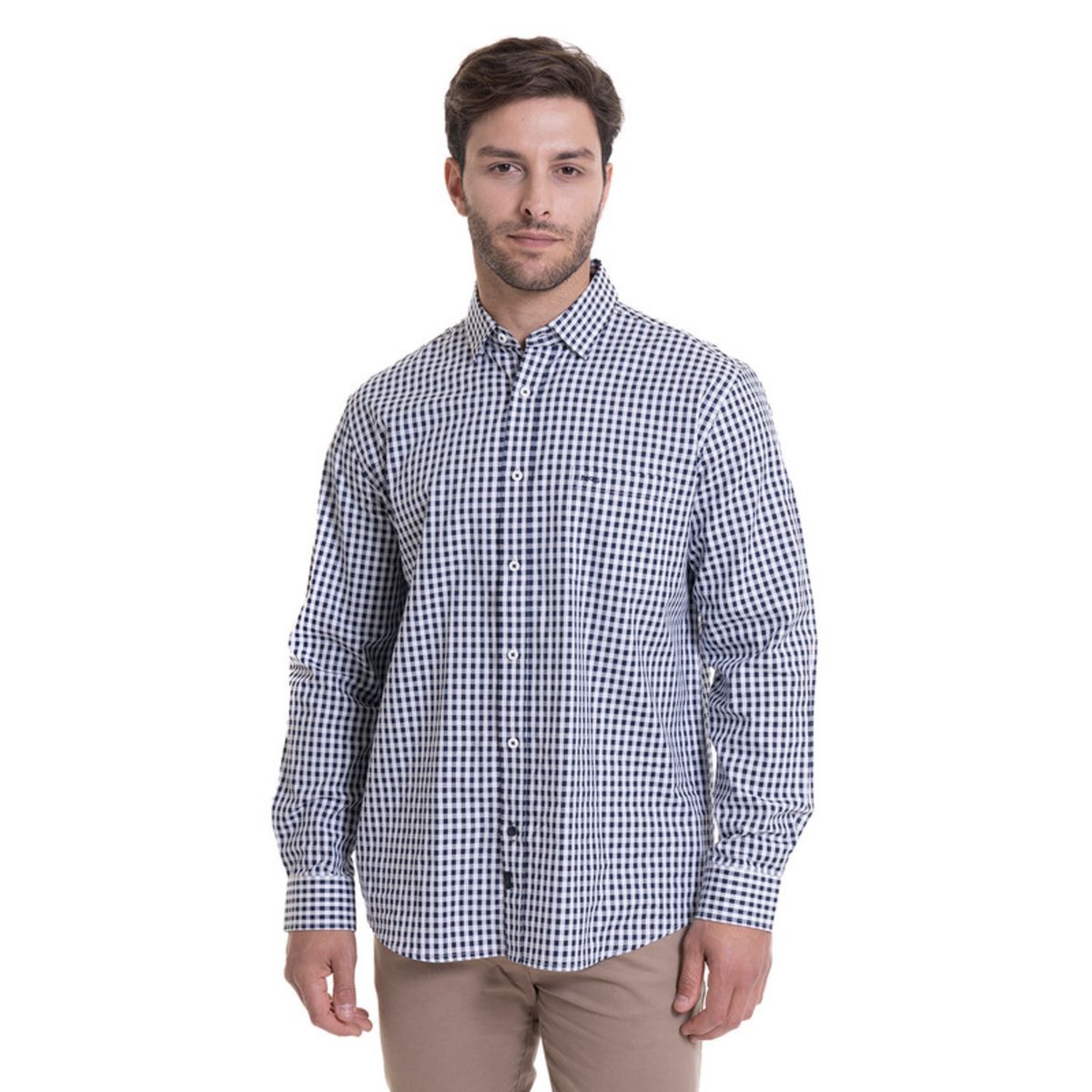 MCGREGOR - Camisa Cuadrillé Regular Fit Azul Marino MCGREGOR