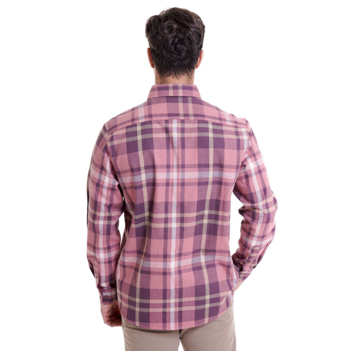 MCGREGOR - Camisa Villela Escocesa Regular Fit Coral MCGREGOR