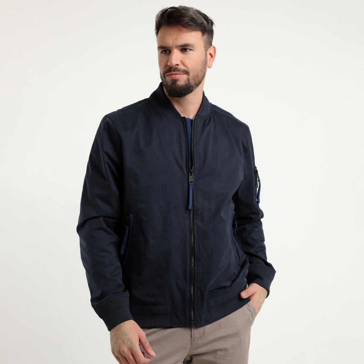 MCGREGOR - Casaca Bomber Acolchada Azul Marino MCGREGOR