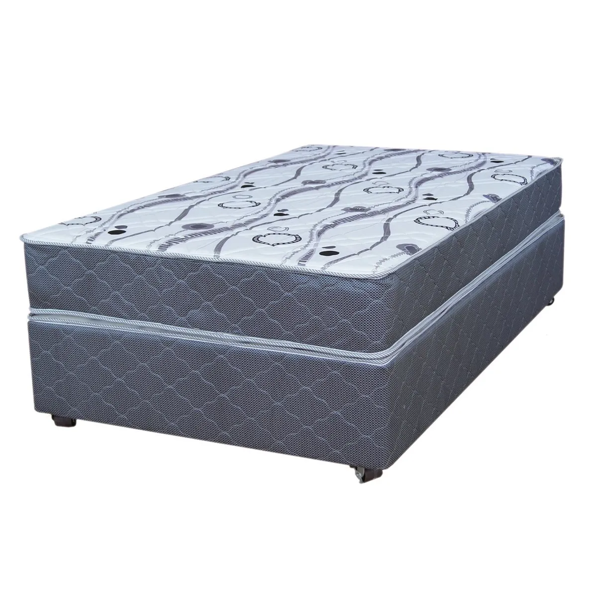 SPOMO - Box  Americano T3500 1,5 plazas Grafito, Base Normal