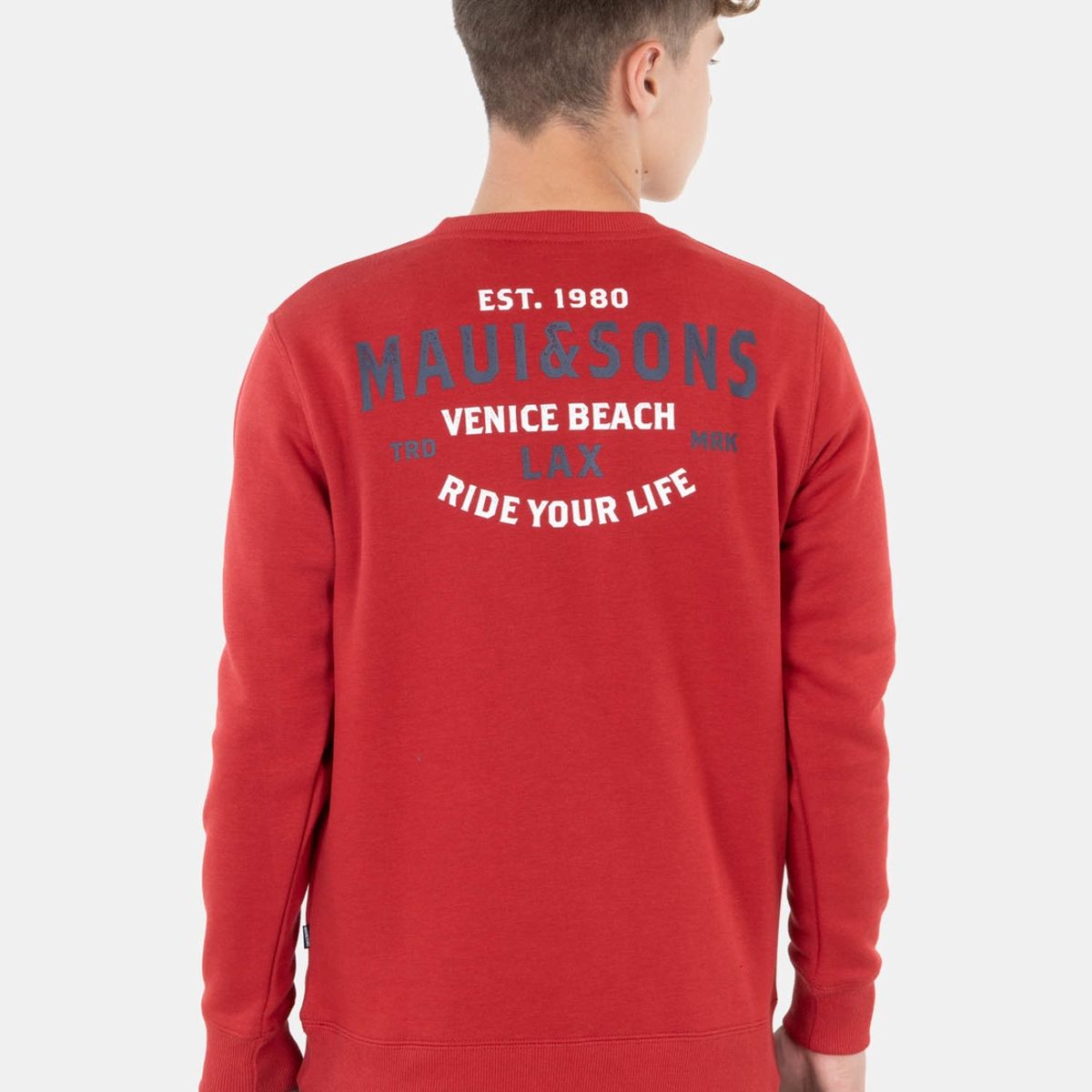 MAUI AND SONS - Poleron Venice Beach Lax Cr Rojo Infantil Maui And Sons