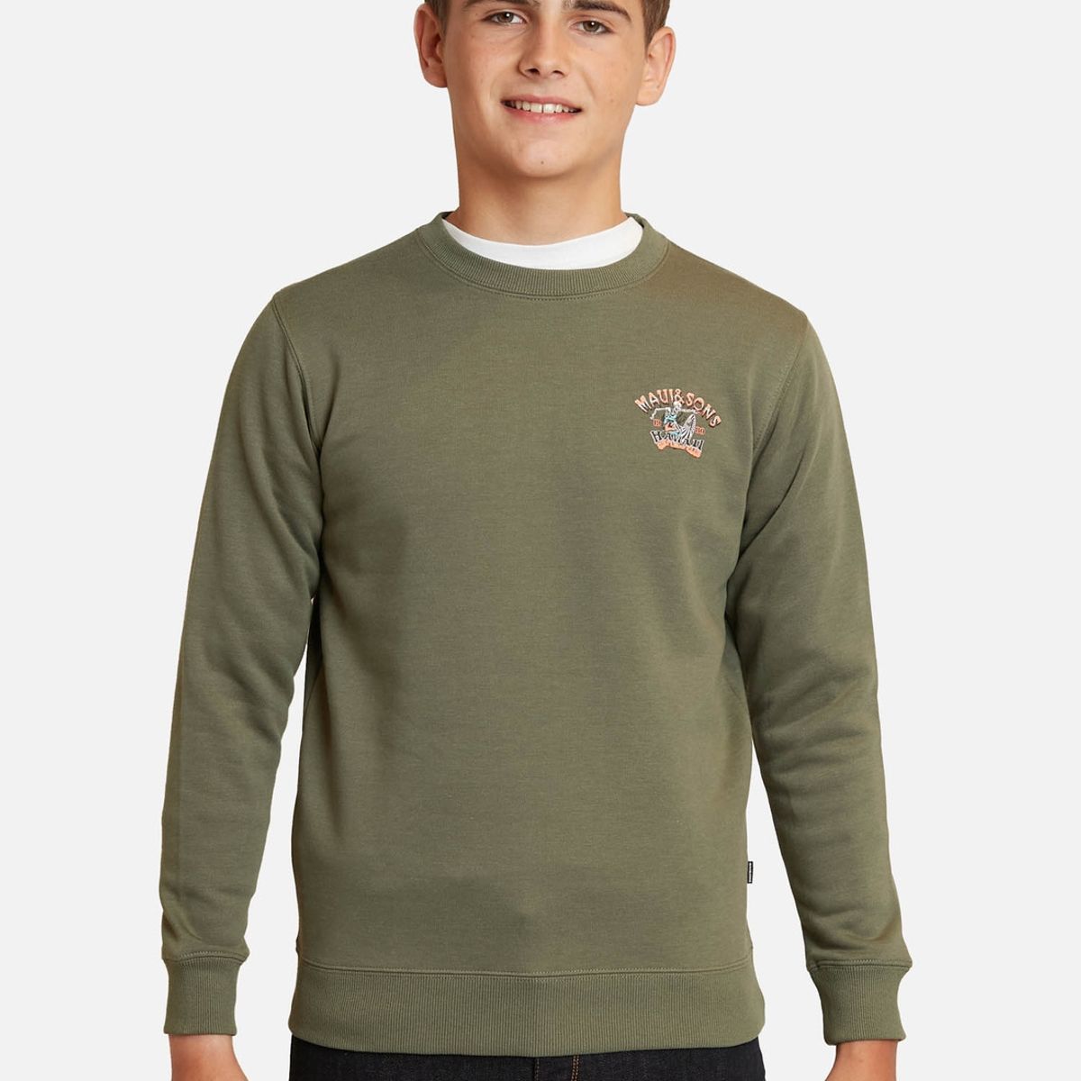 MAUI AND SONS - Poleron Skull Surfing On The Waves Cr Verde Infantil Maui And Sons